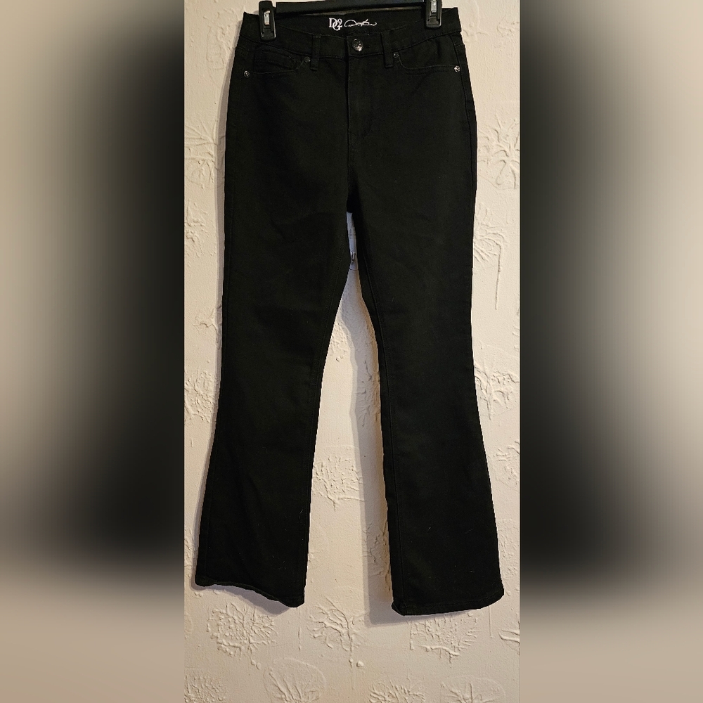 Diane Gilman DG2 Boot Leg Black Jeans Size 6